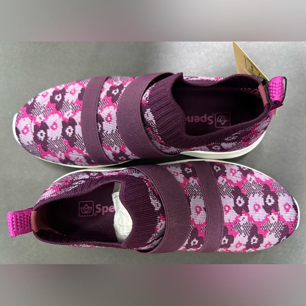 Women's Slip-On Knit Sneakers in Plum Pink - Picture 15 of 15